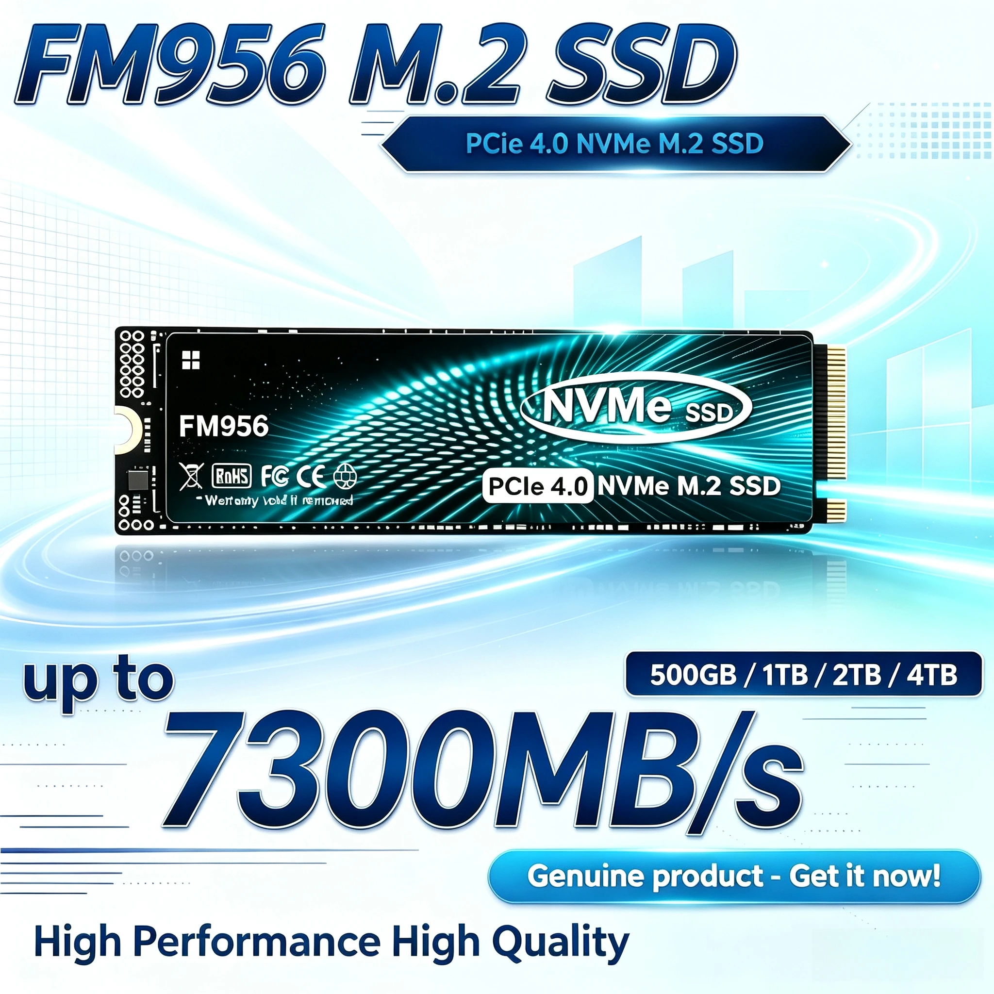 M.2 Nvme 4Tb Pcie 4.0 Ssd - SSD NVMe M.2 2280 FM956 original,