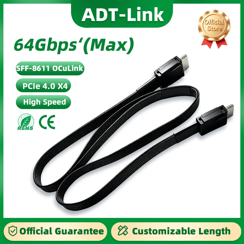 Cabo de Extensão ADT-Link 64Gb - External Gpu Dock Pcie 4.0 Oculink avaliação e preço