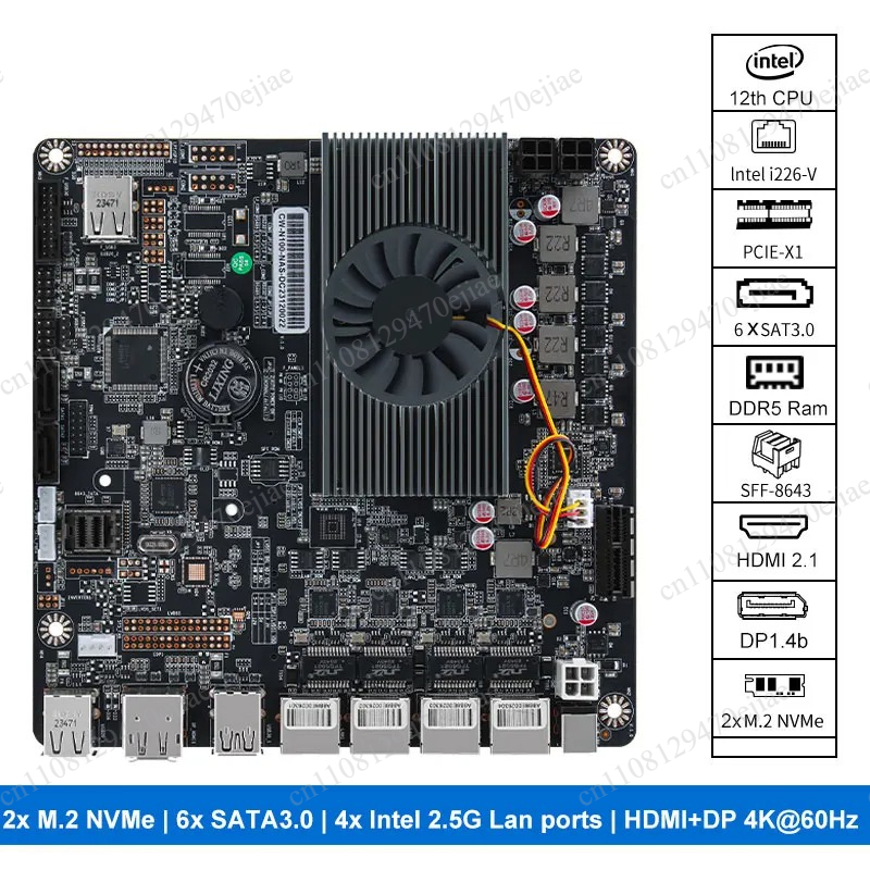Placa-mãe N100 Mini ITX NAS DD - Nas Motherboard N100 6 Sata avaliação e preço