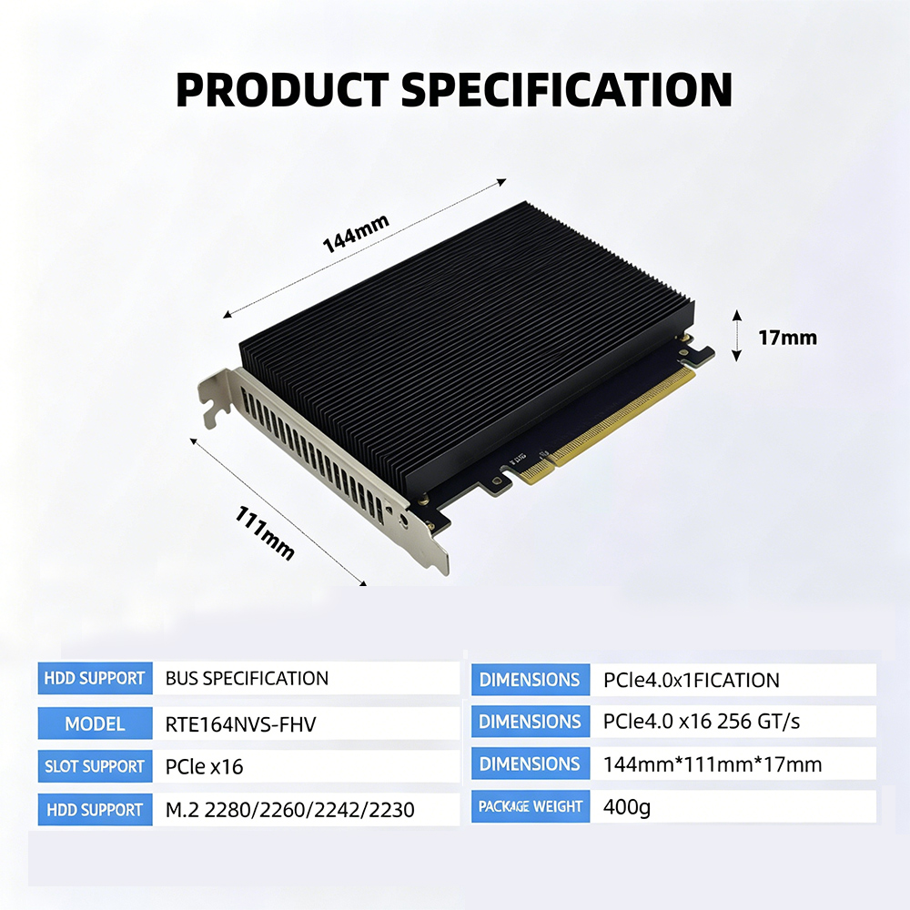 Placa Adaptadora PCIe 4.0 X16  - Quad M.2 Nvme Pcie Bifurcation Card avaliação e preço